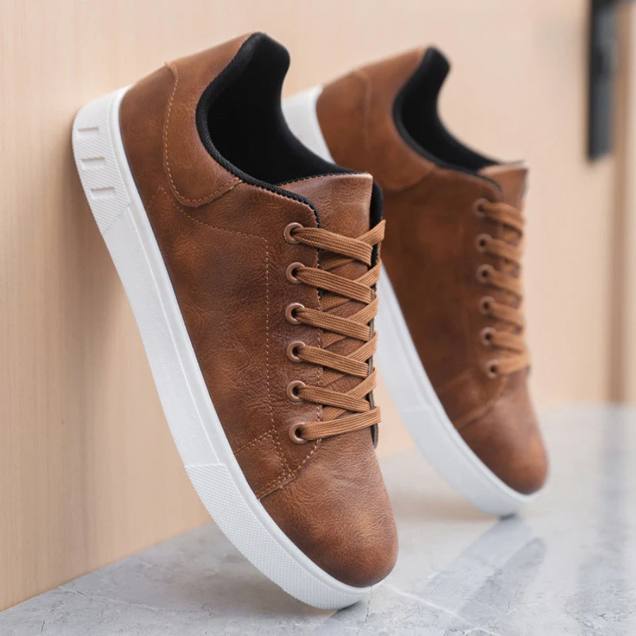 Men's Sneakers with Lace-Up Closure, Low-Cut Design and Sleek Silhouette