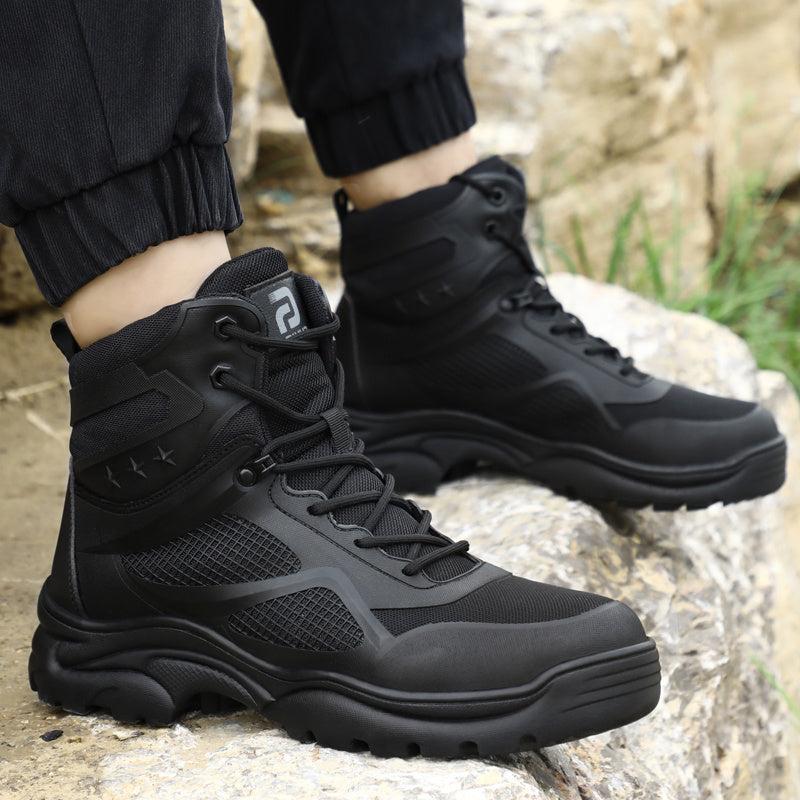 Men's Work Shoes with Steel Toe and Anti-Slip Sole