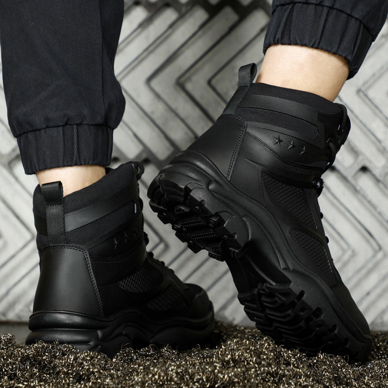 Men's Work Shoes with Steel Toe and Anti-Slip Sole