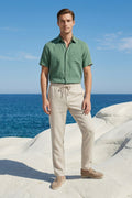 Trento Linen Set Green/Beige