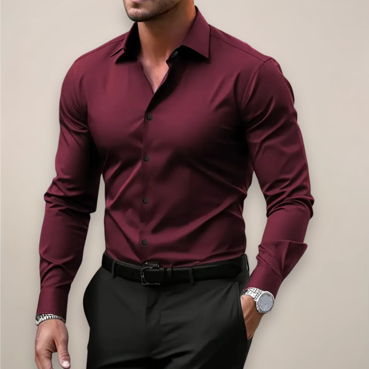 Jasper | Men's Slim Fit Long Sleeve Shirt