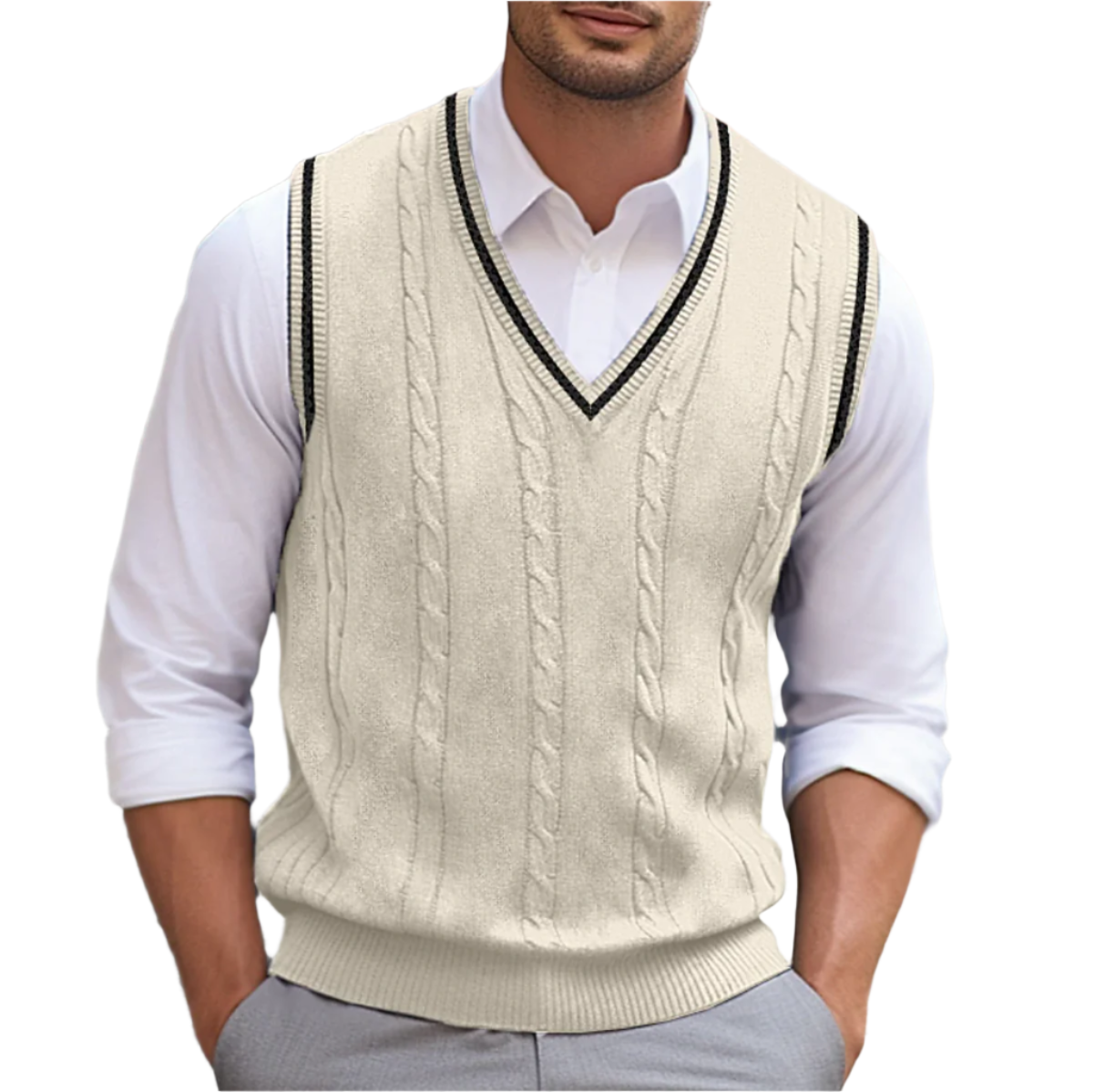Joris | Men's Sleeveless V-Neck Sweater Vest with Lightweight Comfort