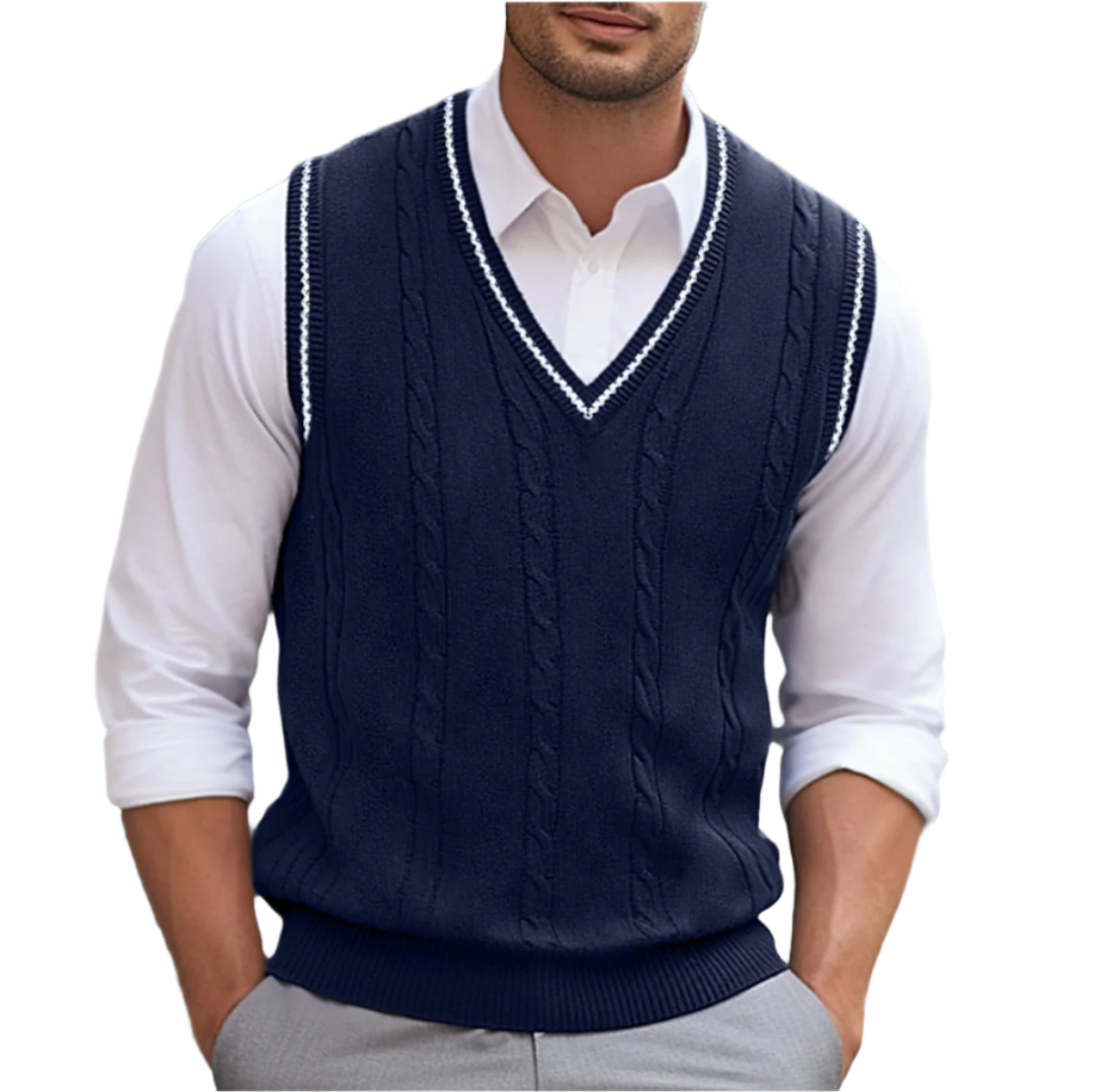 Joris | Men's Sleeveless V-Neck Sweater Vest with Lightweight Comfort