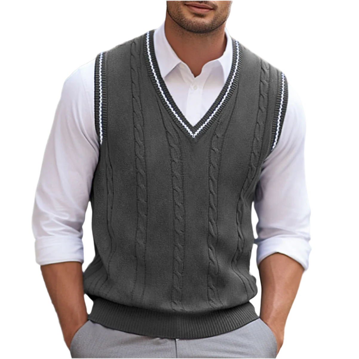 Joris | Men's Sleeveless V-Neck Sweater Vest with Lightweight Comfort