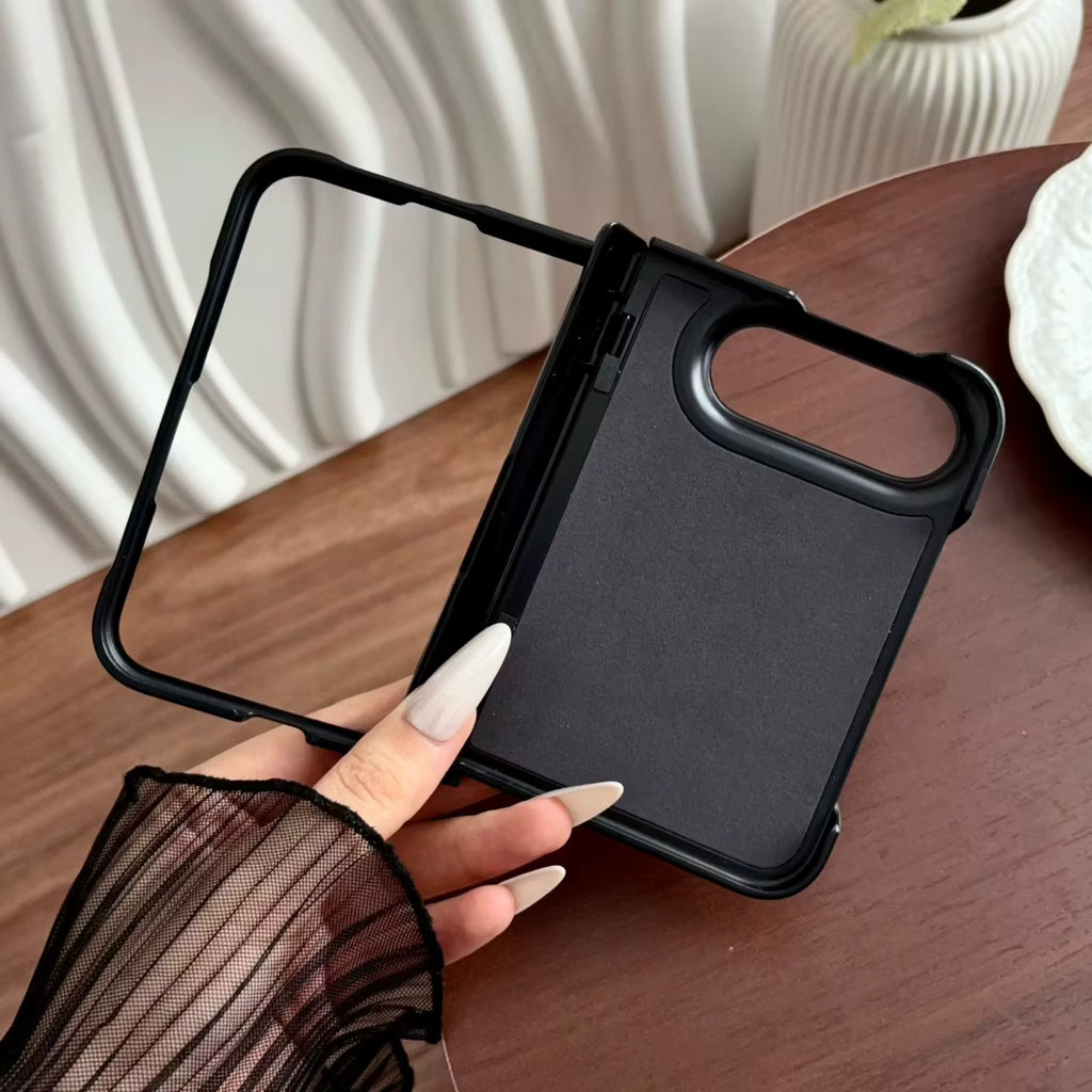 Leather Magnetic Case with Hinge and Screen Protection for iPhone Ultra 18 4