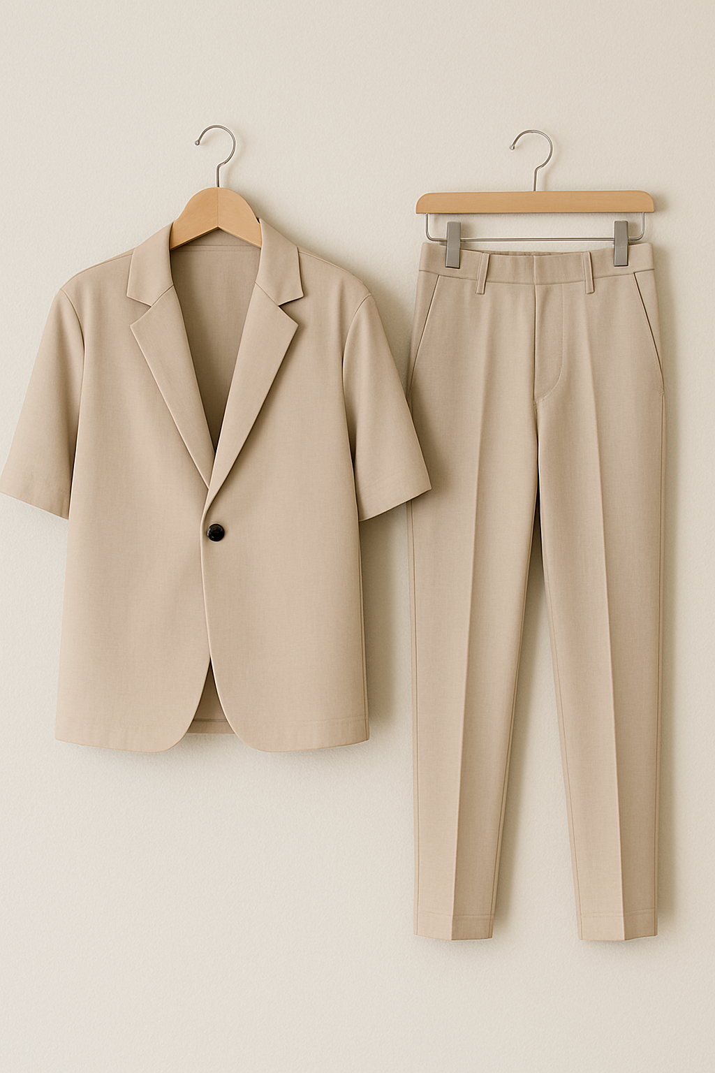 Short-Sleeve Jacket and Trousers – Two-Piece Set