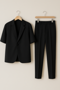 Short-Sleeve Jacket and Trousers – Two-Piece Set