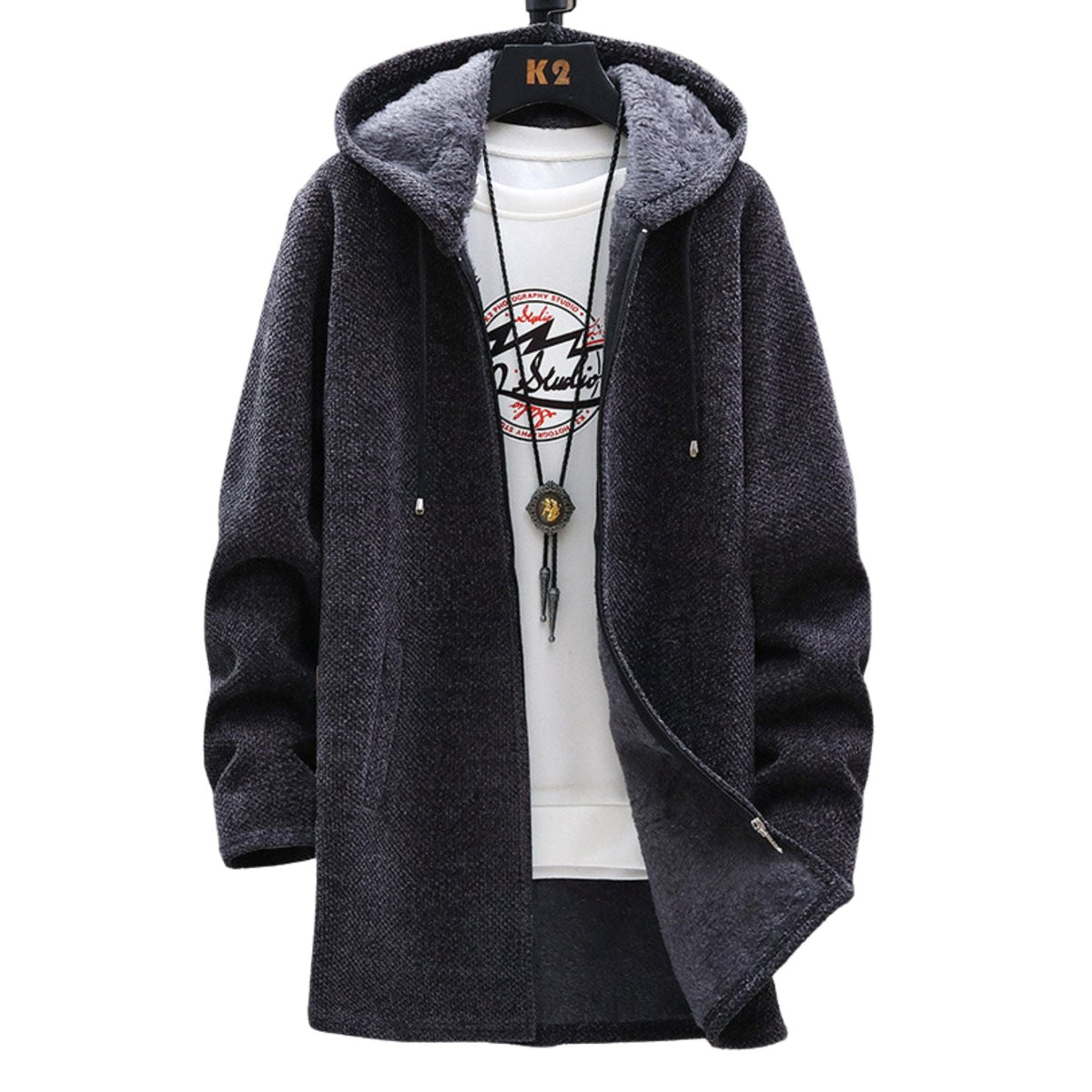 Hooded Zip-Up Jacket with Pockets