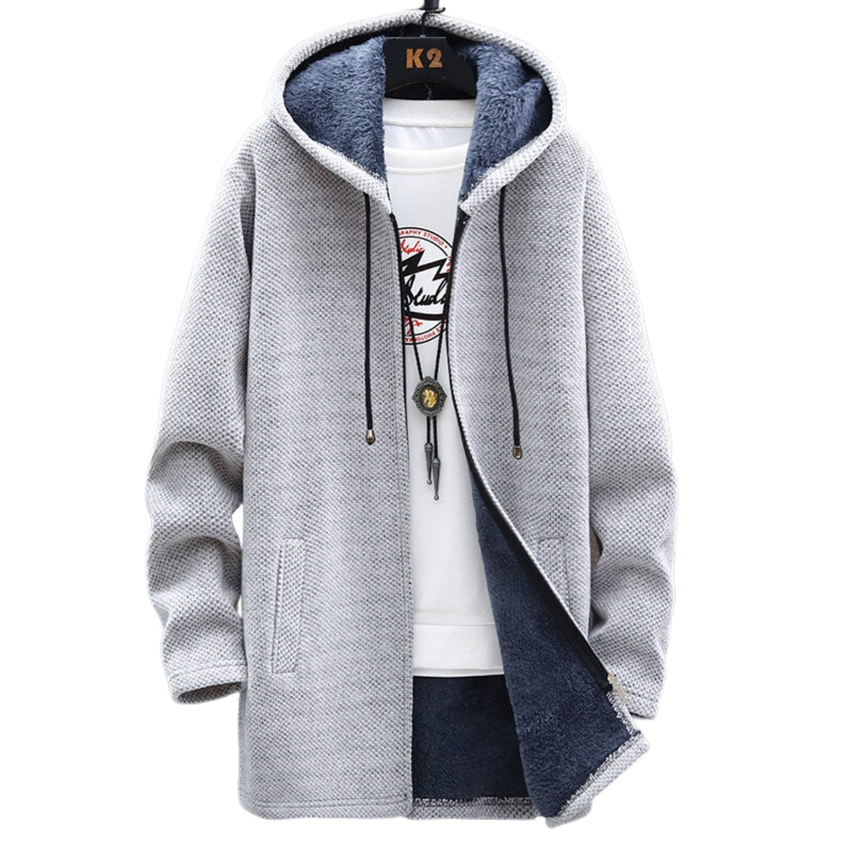 Hooded Zip-Up Jacket with Pockets