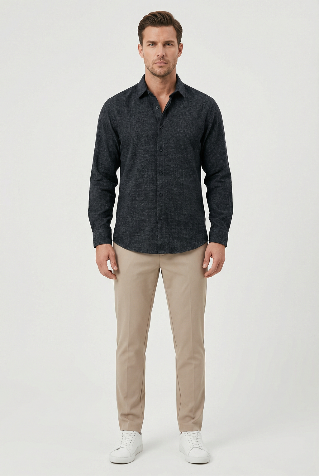 Jesse | Men's Linen Blend Long Sleeve Shirt