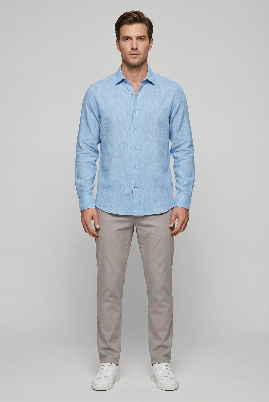 Jesse | Men's Linen Blend Long Sleeve Shirt