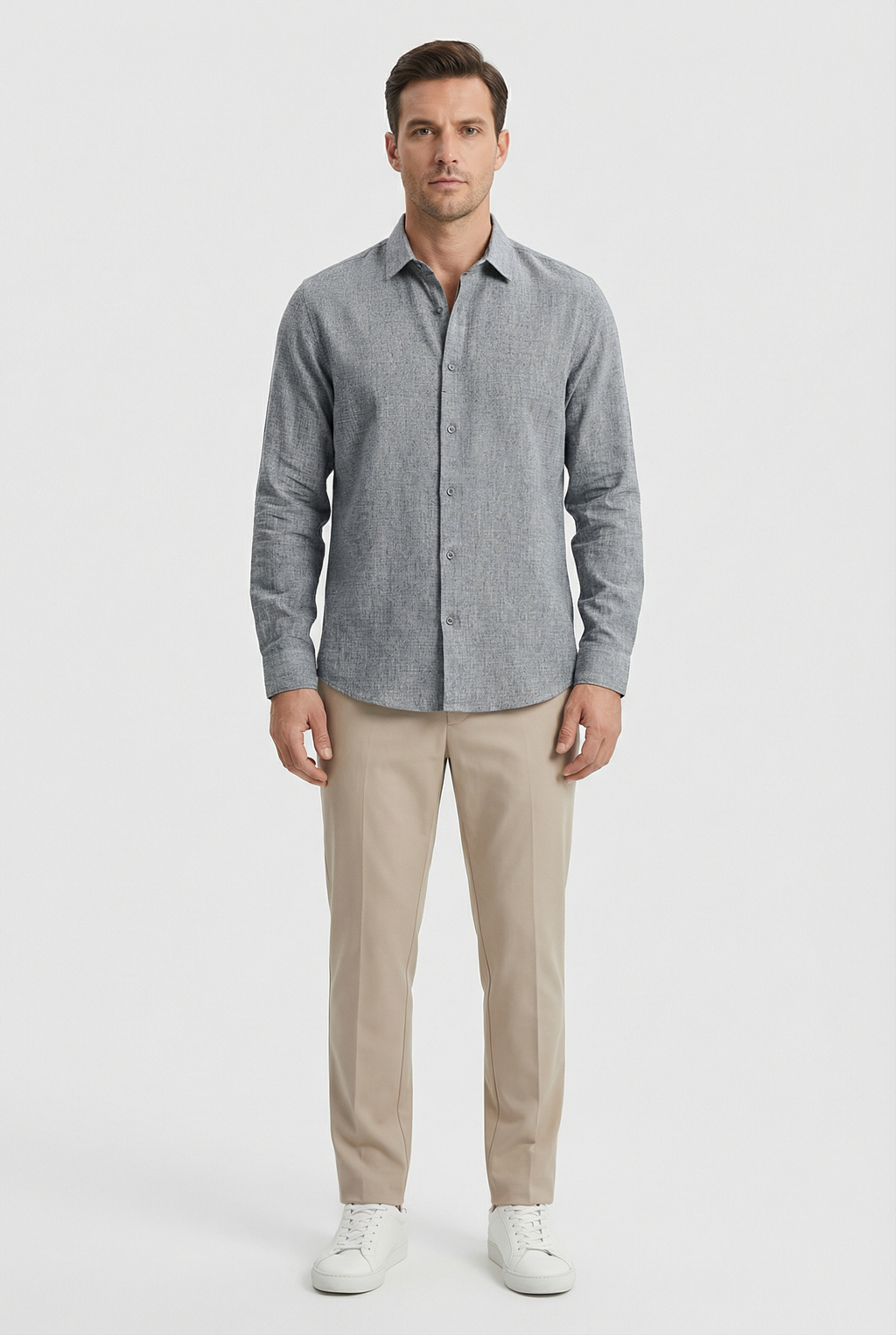 Jesse | Men's Linen Blend Long Sleeve Shirt