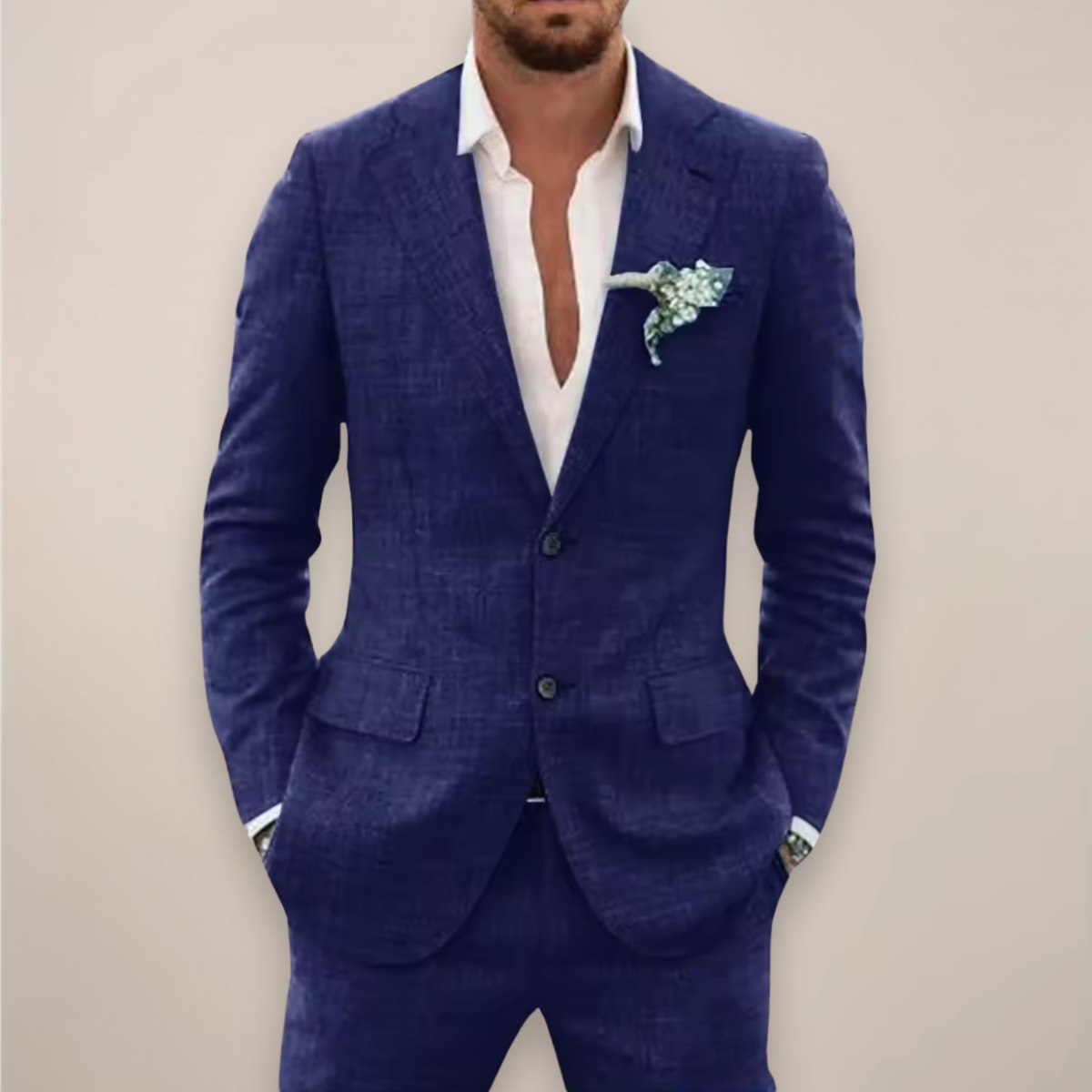 Lennart | Men's Two-Piece Single-Breasted Suit for Summer