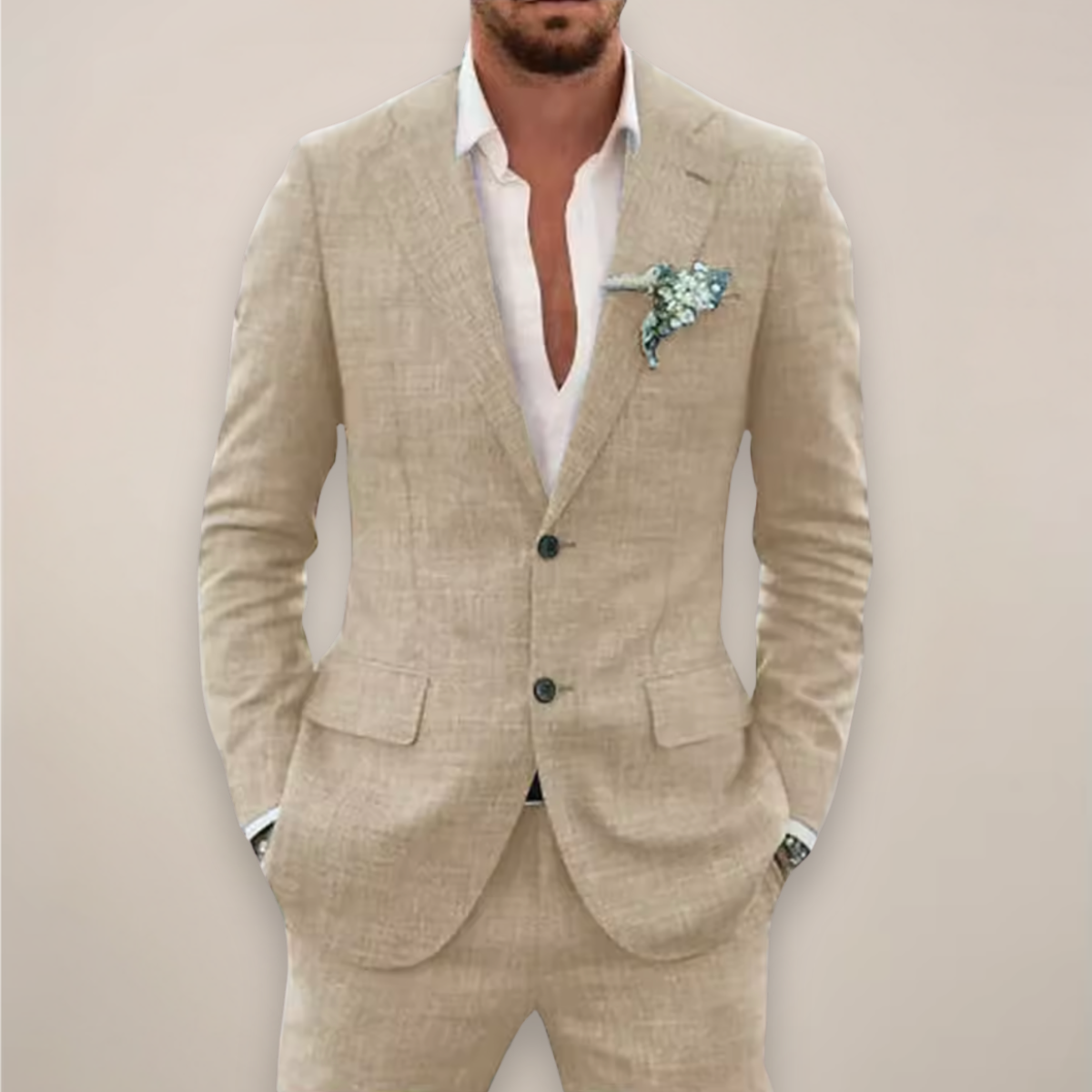 Lennart | Men's Two-Piece Single-Breasted Suit for Summer