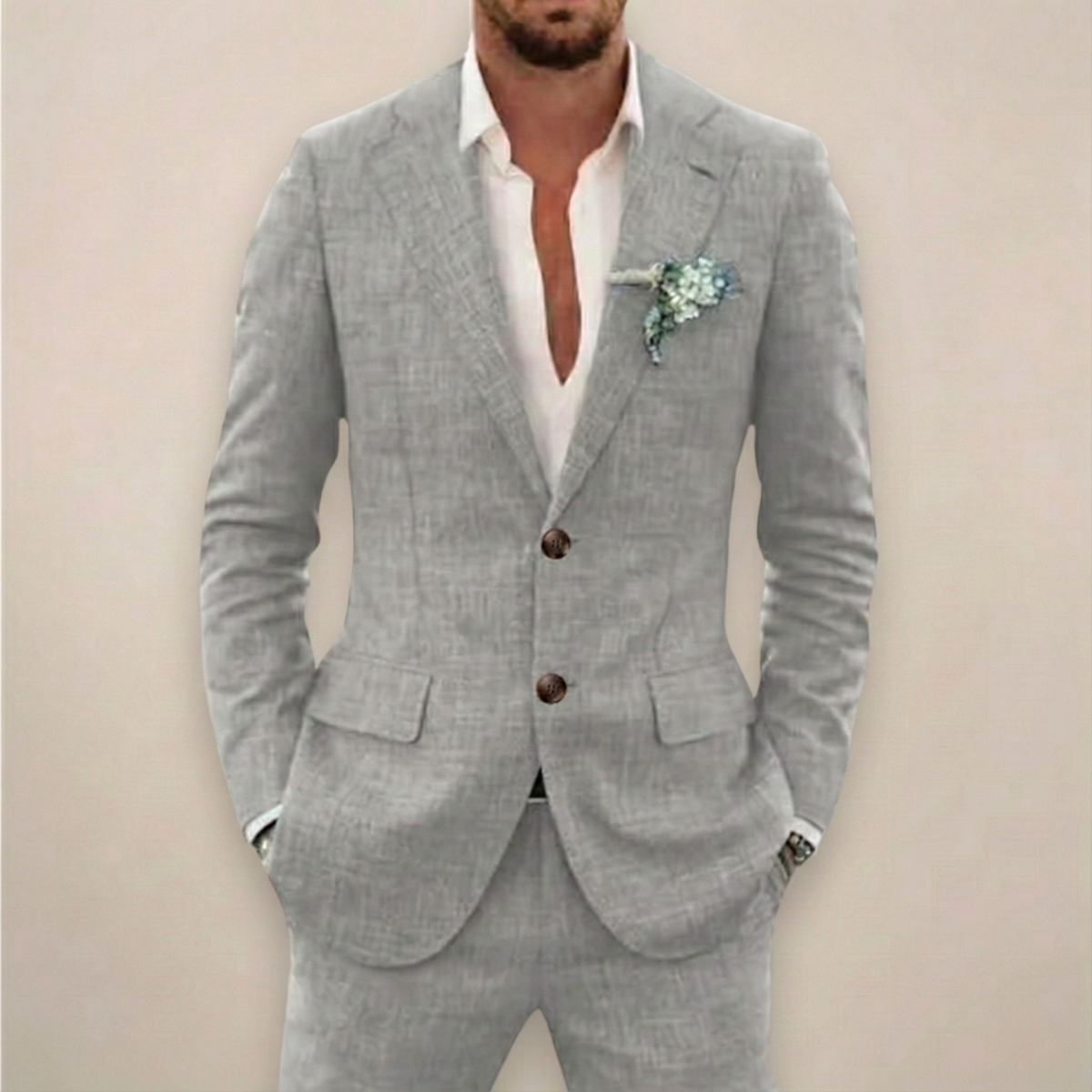 Lennart | Men's Two-Piece Single-Breasted Suit for Summer