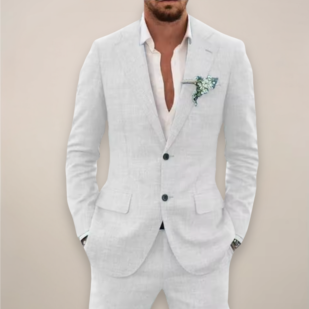 Lennart | Men's Two-Piece Single-Breasted Suit for Summer