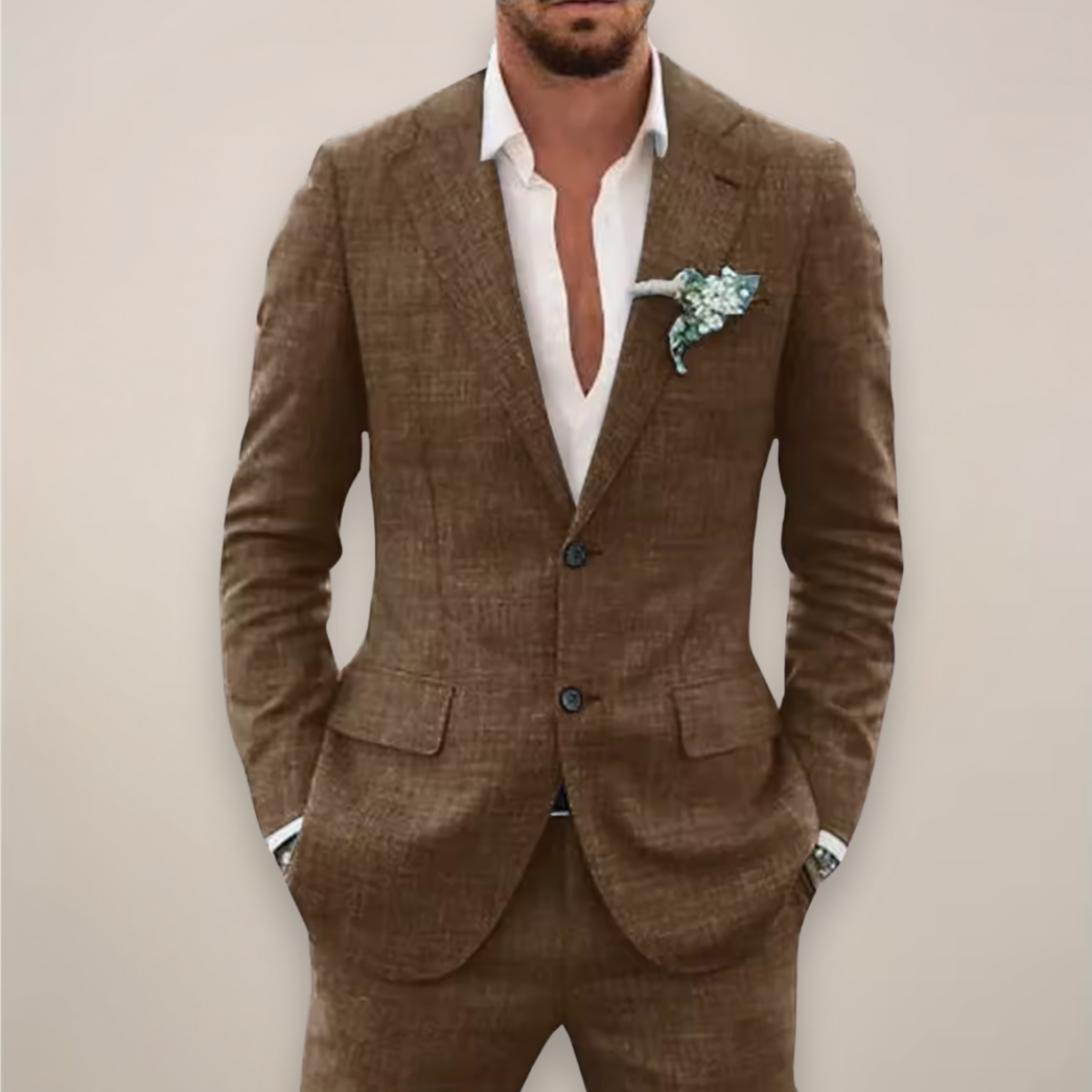Lennart | Men's Two-Piece Single-Breasted Suit for Summer
