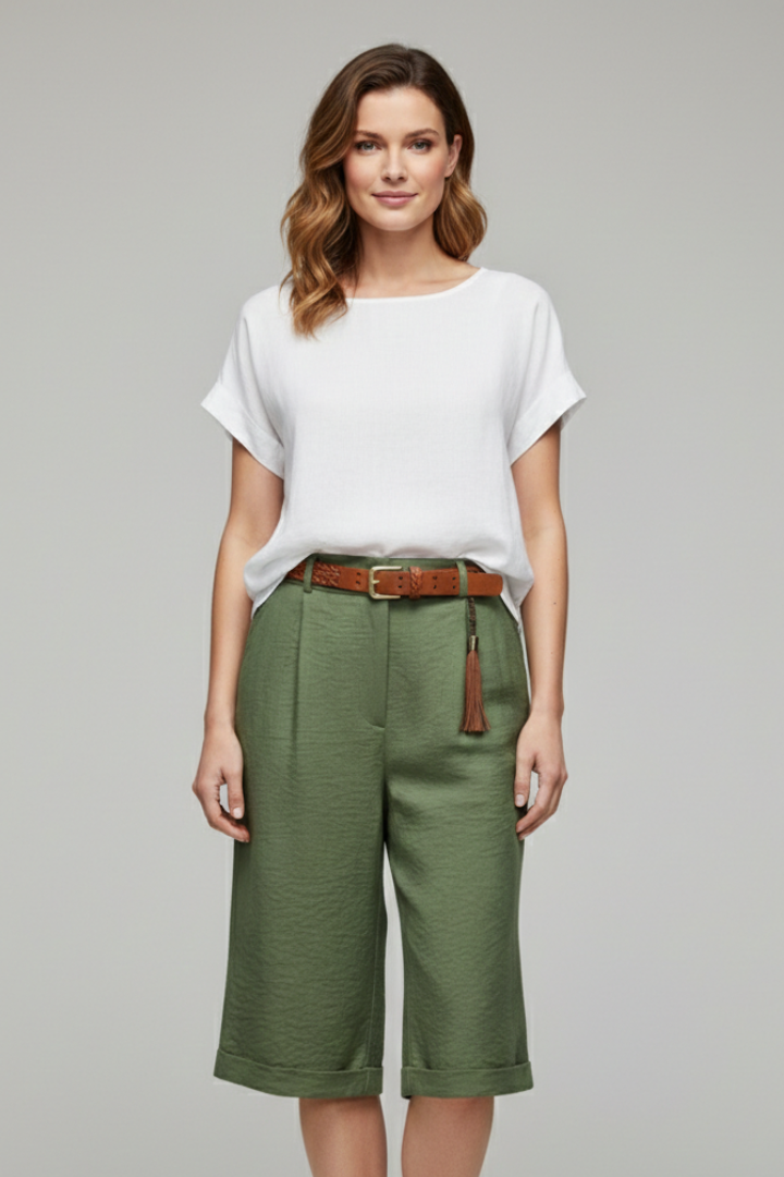 Lieke | Elegant Women’s Shorts with High Waist and Rolled Hem