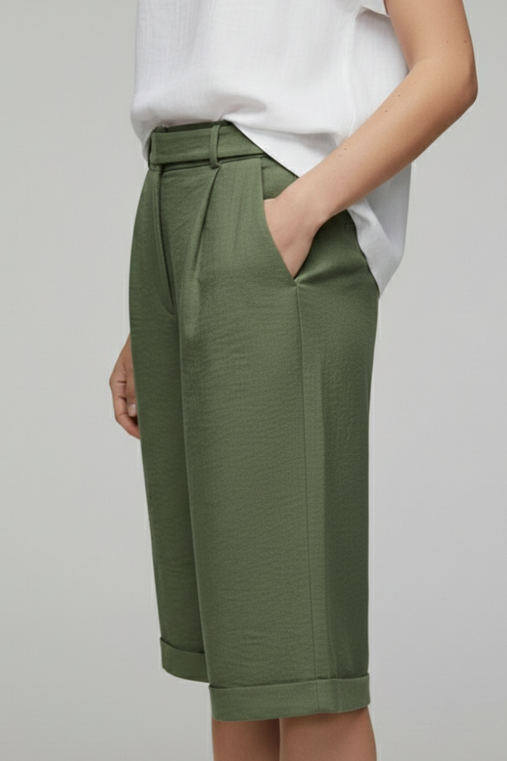 Lieke | Elegant Women’s Shorts with High Waist and Rolled Hem