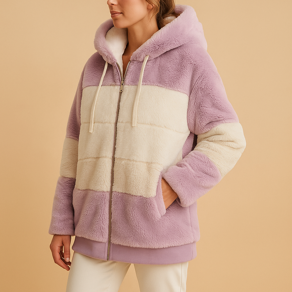 Loose Fit Knitted Women's Jacket with Side Pockets in Retro Style 5