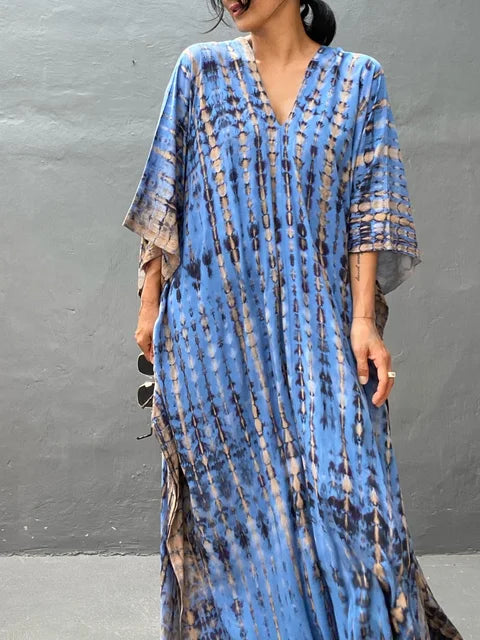Natalie | Women's Long Summer Kaftan Dress – Flowing and Comfortable