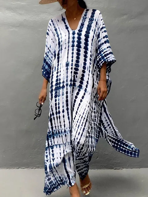 Natalie | Women's Long Summer Kaftan Dress – Flowing and Comfortable