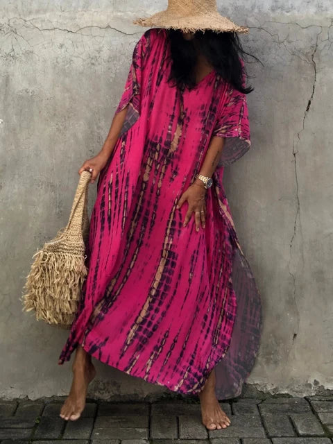 Natalie | Women's Long Summer Kaftan Dress – Flowing and Comfortable