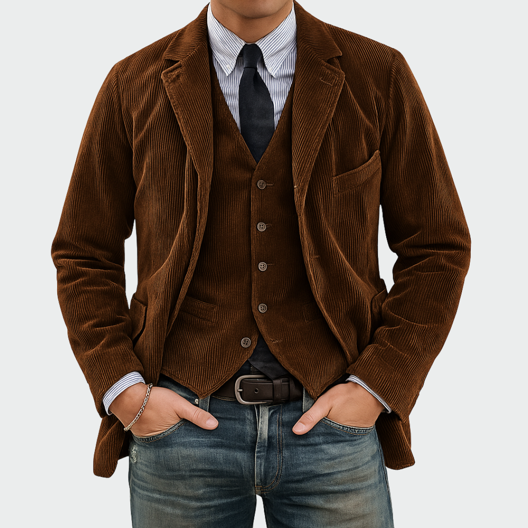 Jules | Elegant Men's Blazer with Waistcoat for Formal Occasions