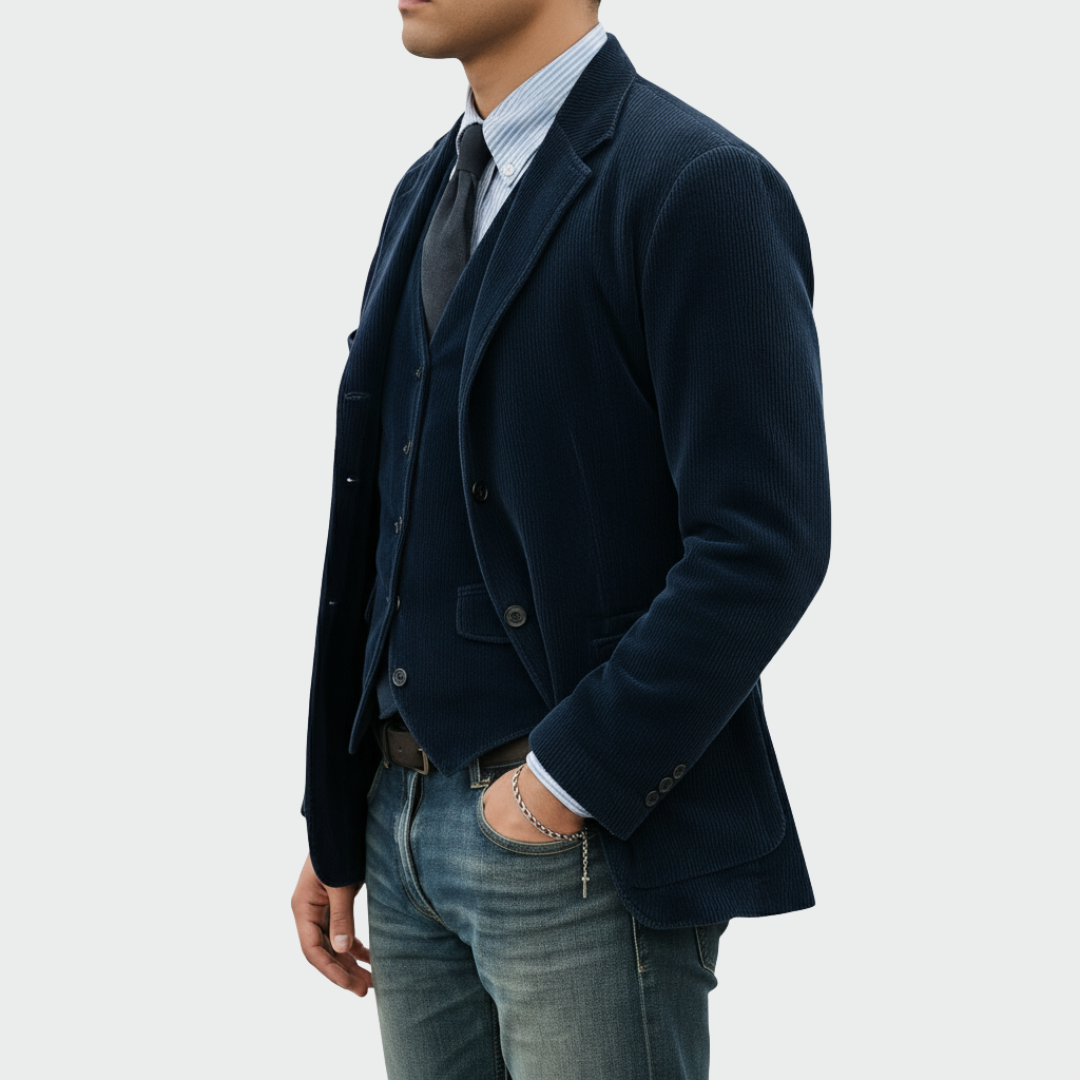 Jules | Elegant Men's Blazer with Waistcoat for Formal Occasions