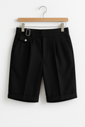 Luca | Men's Pleated Shorts with Buckle Details