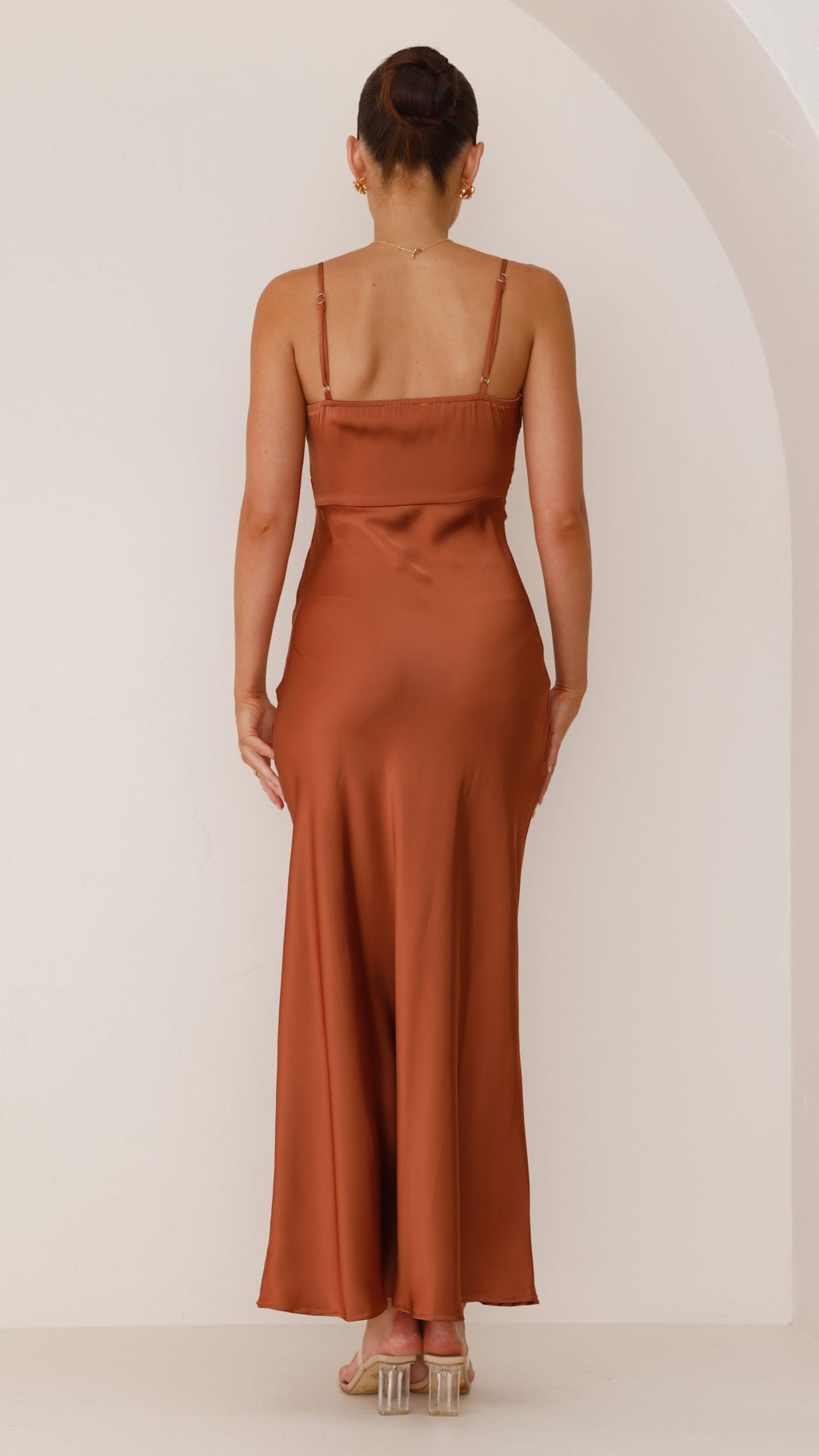 Lysandra | Elegant Satin-Look Maxi Evening Dress with High Slit