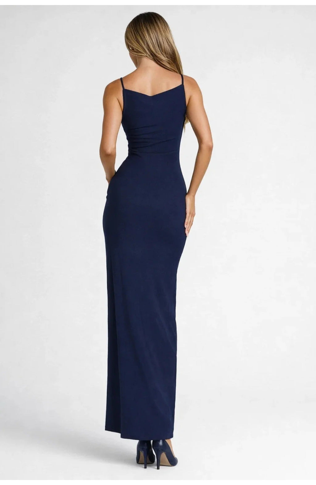 Women’s Maxi Dress | High Leg Split | Boat Neckline