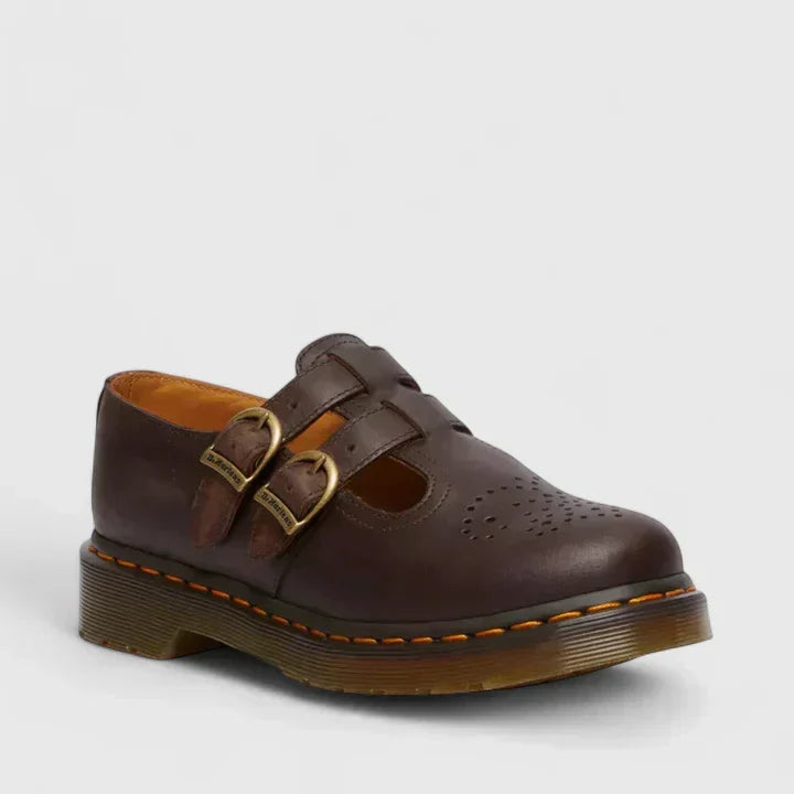 Mary Jane Flats for Women featuring a stylish double buckle design and a comfortable chunky sole, perfect for everyday wear. 5