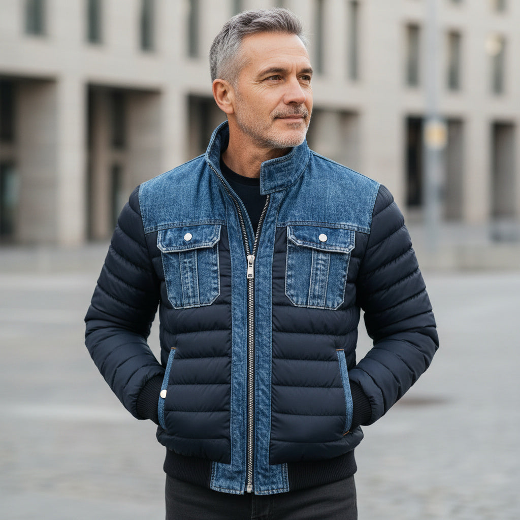 Jori™ | Stylish Padded Denim Jacket
