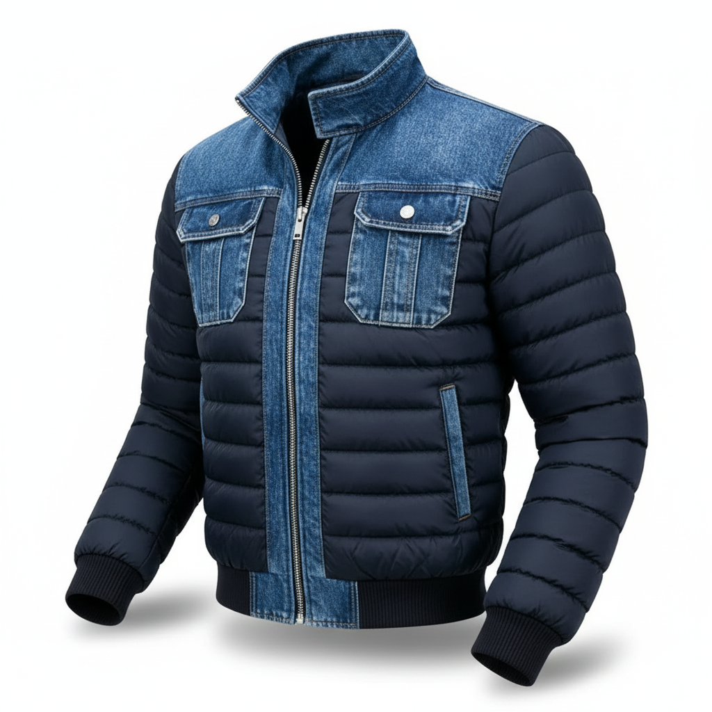 Jori™ | Stylish Padded Denim Jacket