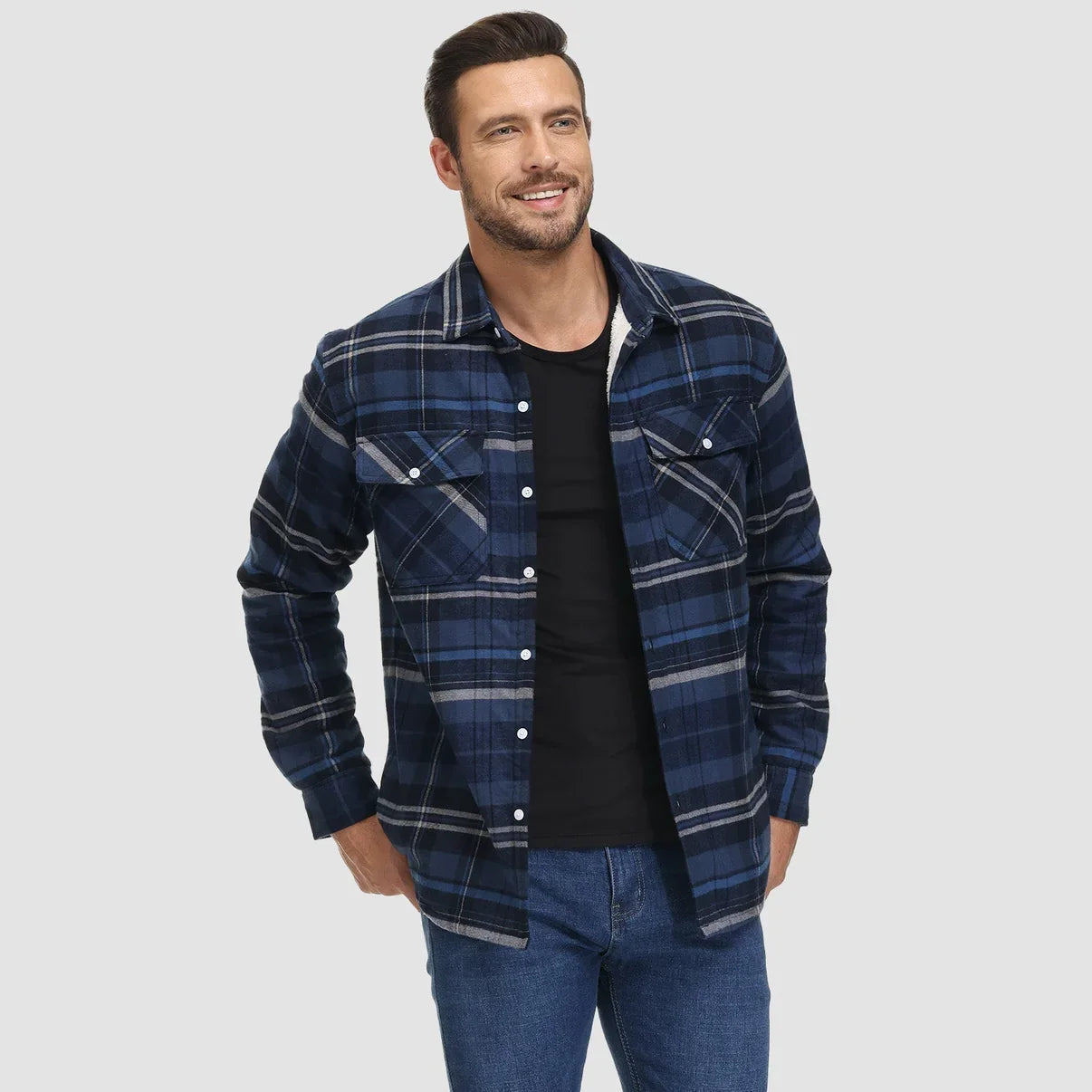 Arvid™ | Lined Checked Shirt Jacket