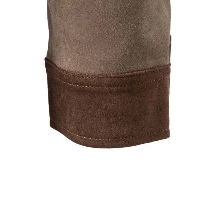 Men's Casual Zip-Up Jacket with Contrast Collar and Suede-Effect Finish 6