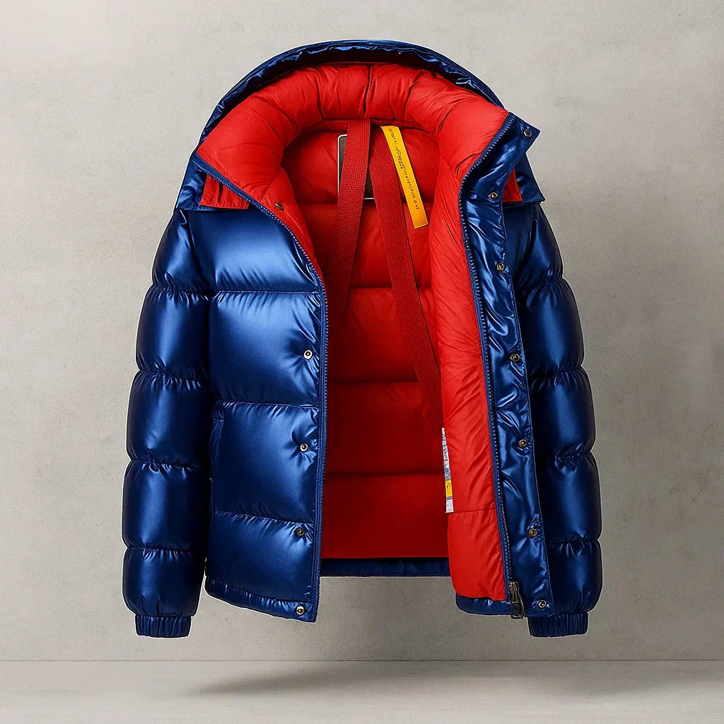 Men's Insulated Full-Zip Puffer Jacket with Wind-Resistant Shell 0