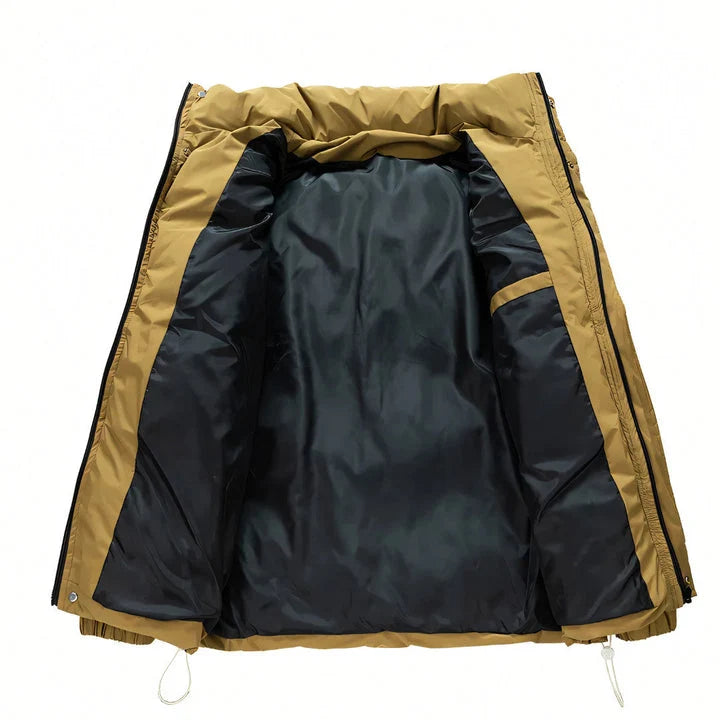 Men’s Insulated Windproof Puffer Jacket with High Collar 2