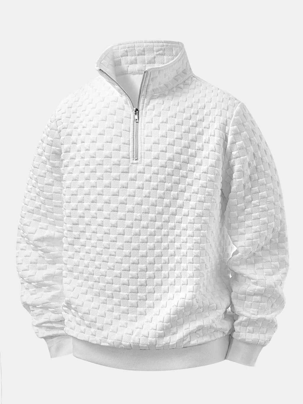 Men's Jacquard Quarter-Zip Sweatshirt with Regular Fit 0