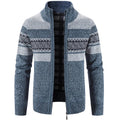Men's Knitted Zip-Up Jacket with Stand-Up Collar for Layering 0