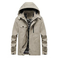 Men's Lightweight Hooded Windbreaker with Water-Resistant Shell 0