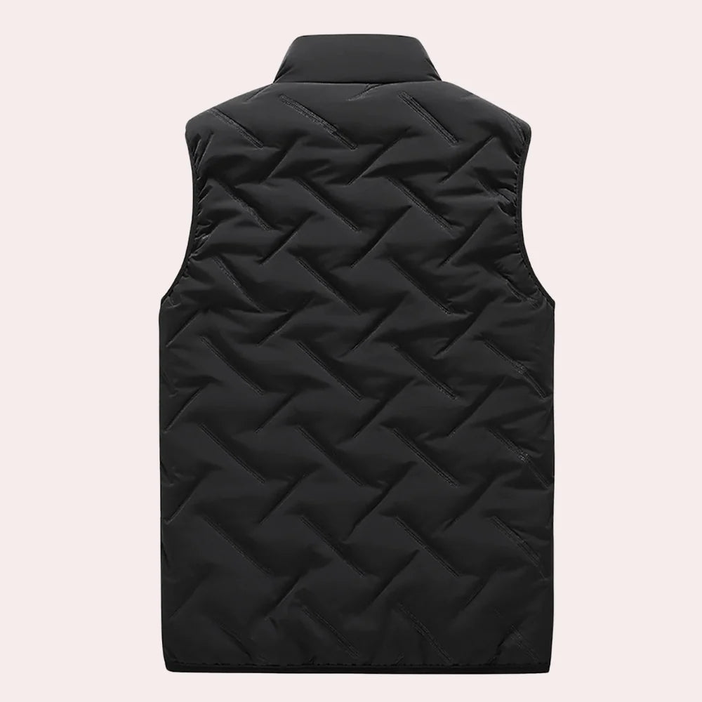 Men's Lightweight Quilted Padded Bodywarmer with Front Zipper 1