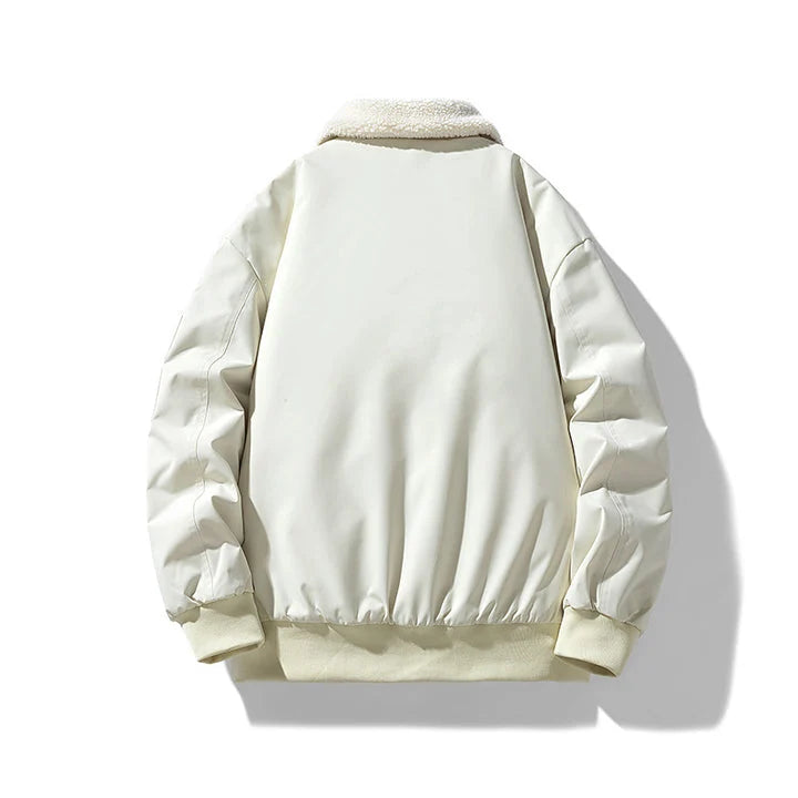 Men's Padded Bomber Jacket with Sherpa Collar for Warmth 5