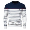 Men's Printed Crew Neck Sweater with Ribbed Cuffs - Casual & Smart-Casual 0