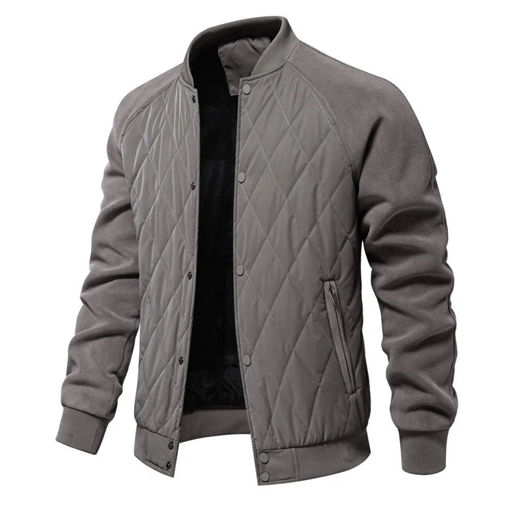 Men's Raglan Sleeve Snap-Button Bomber Jacket with Lightweight Polyester Shell 7