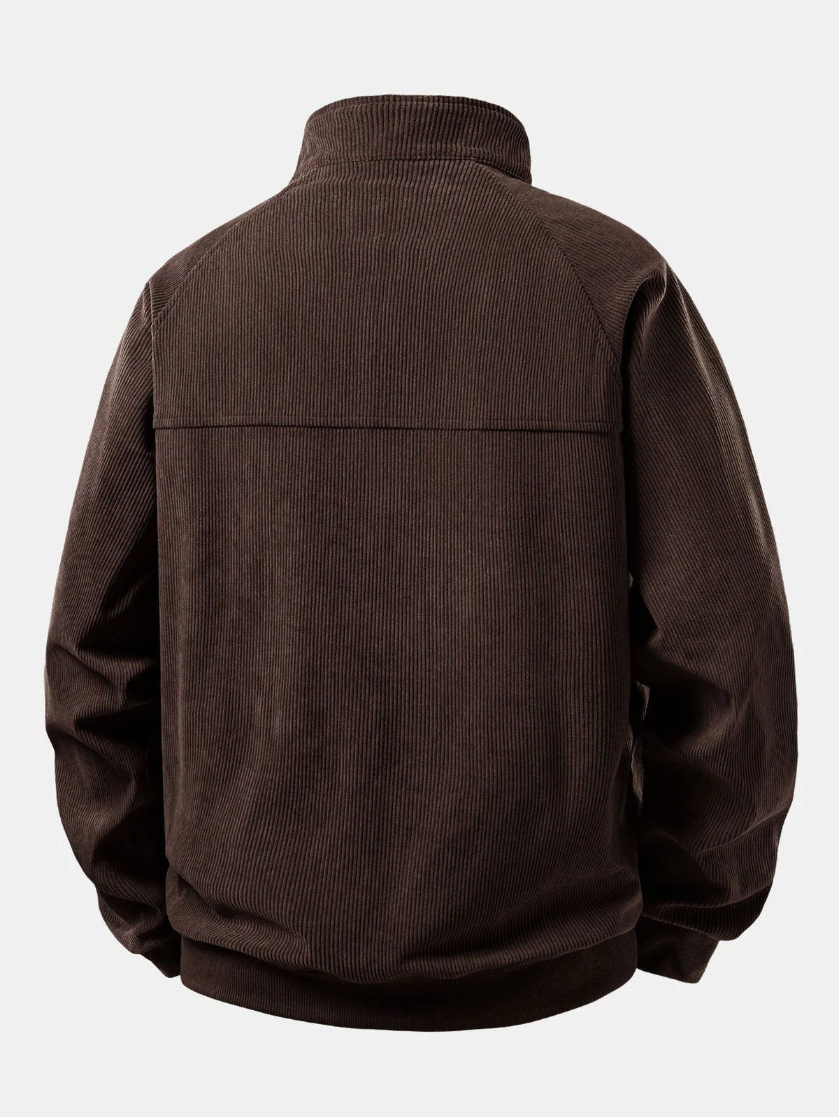 Men's Relaxed Fit Corduroy Quarter-Zip Sweatshirt with Raglan Sleeves 3