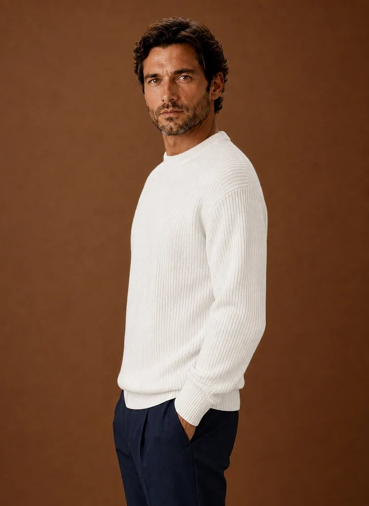 Men's Ribbed Crew Neck Sweater in Regular Fit 3