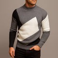 Men's Slim Fit Knit Sweater with Stand-Up Collar for Smart Casual Wear 0