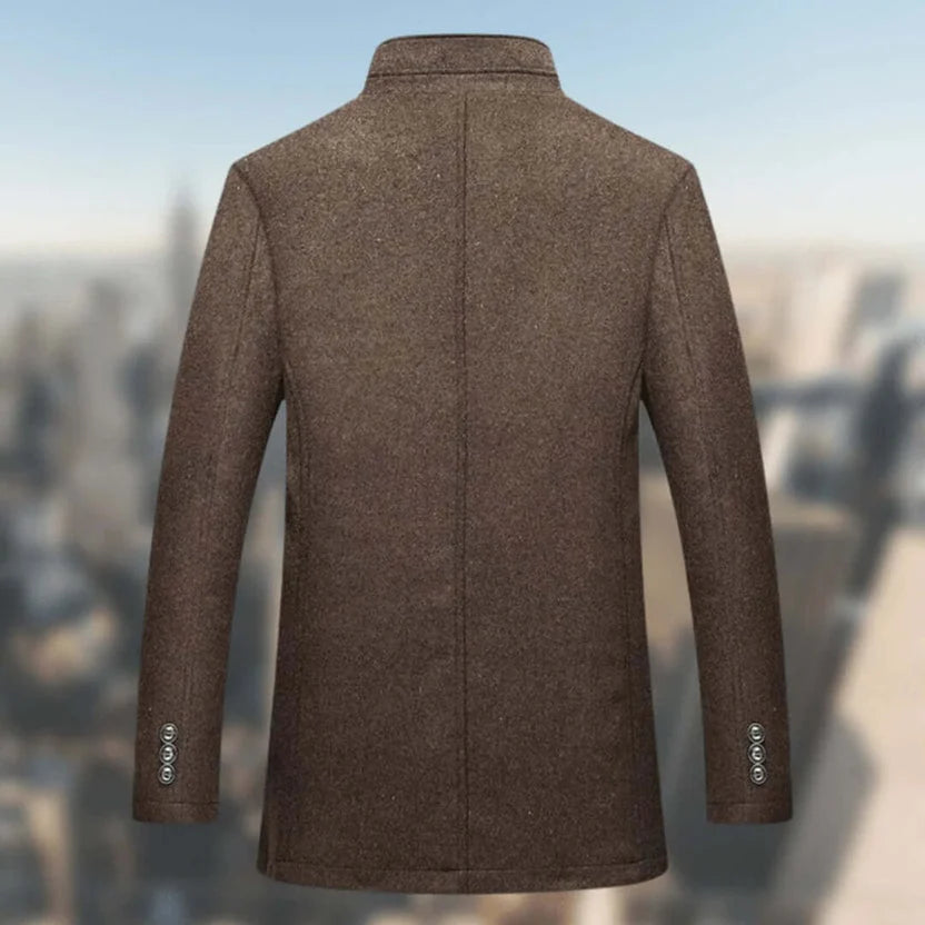 Men's Structured High-Collar Button-Front Winter Jacket 6
